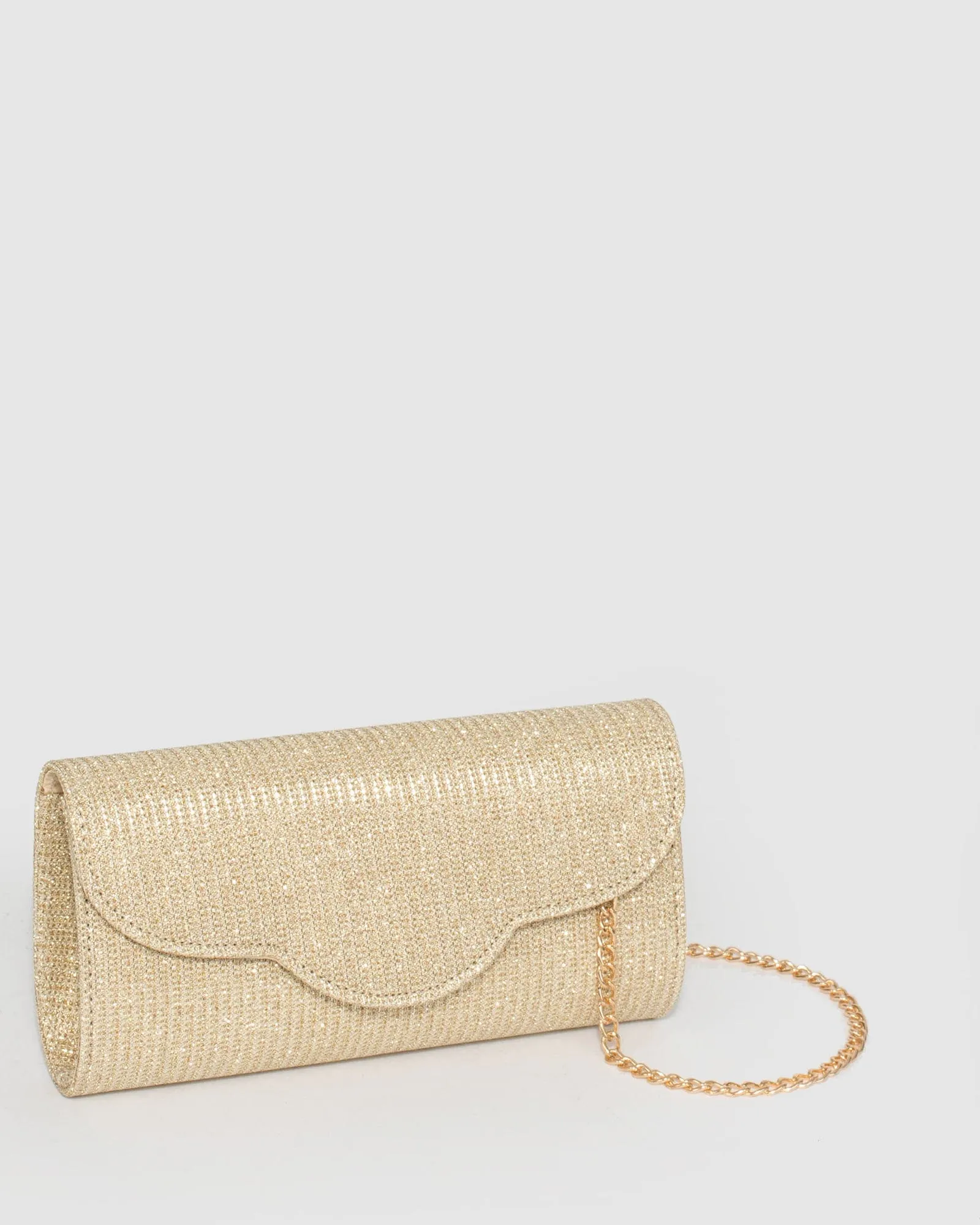 Gold Verna Glitter Clutch Bag sold by Collete Hayman product image thumbnail 3