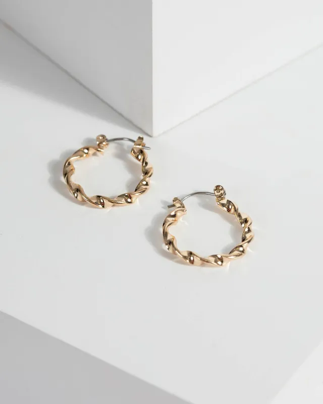 Gold 20mm Twisted Hoop Earrings sold by Collete Hayman
