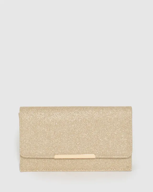 Gold Lily Bird Patch Clutch Bag sold by Collete Hayman
