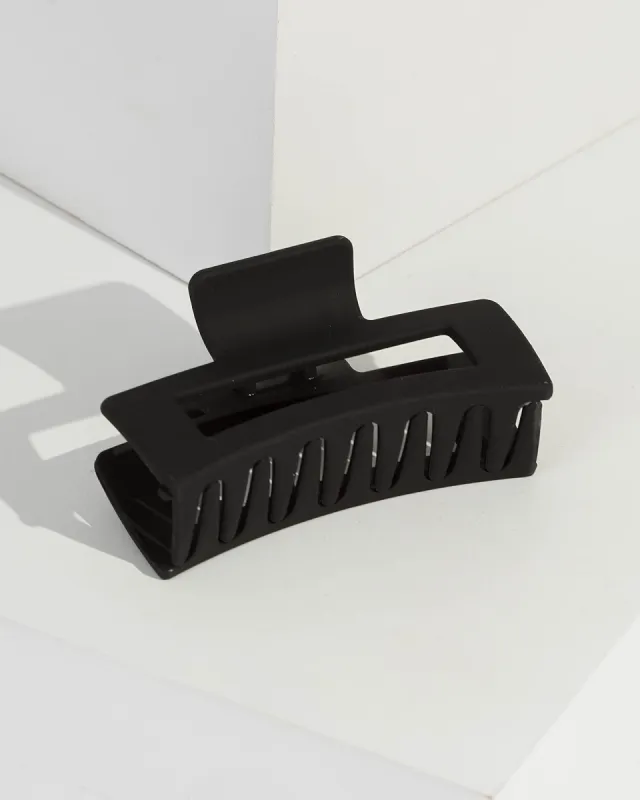 Black Rectangle Matte Claw Clip sold by Collete Hayman