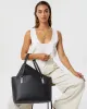 Black And Silver Angelina Tote Bag sold by Collete Hayman