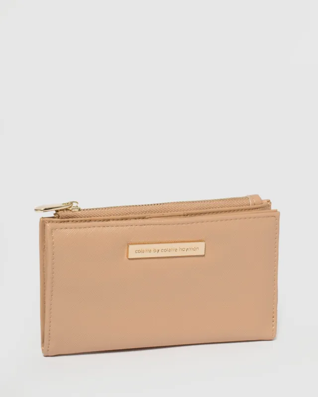Beige Selena Zip Wallet sold by Collete Hayman