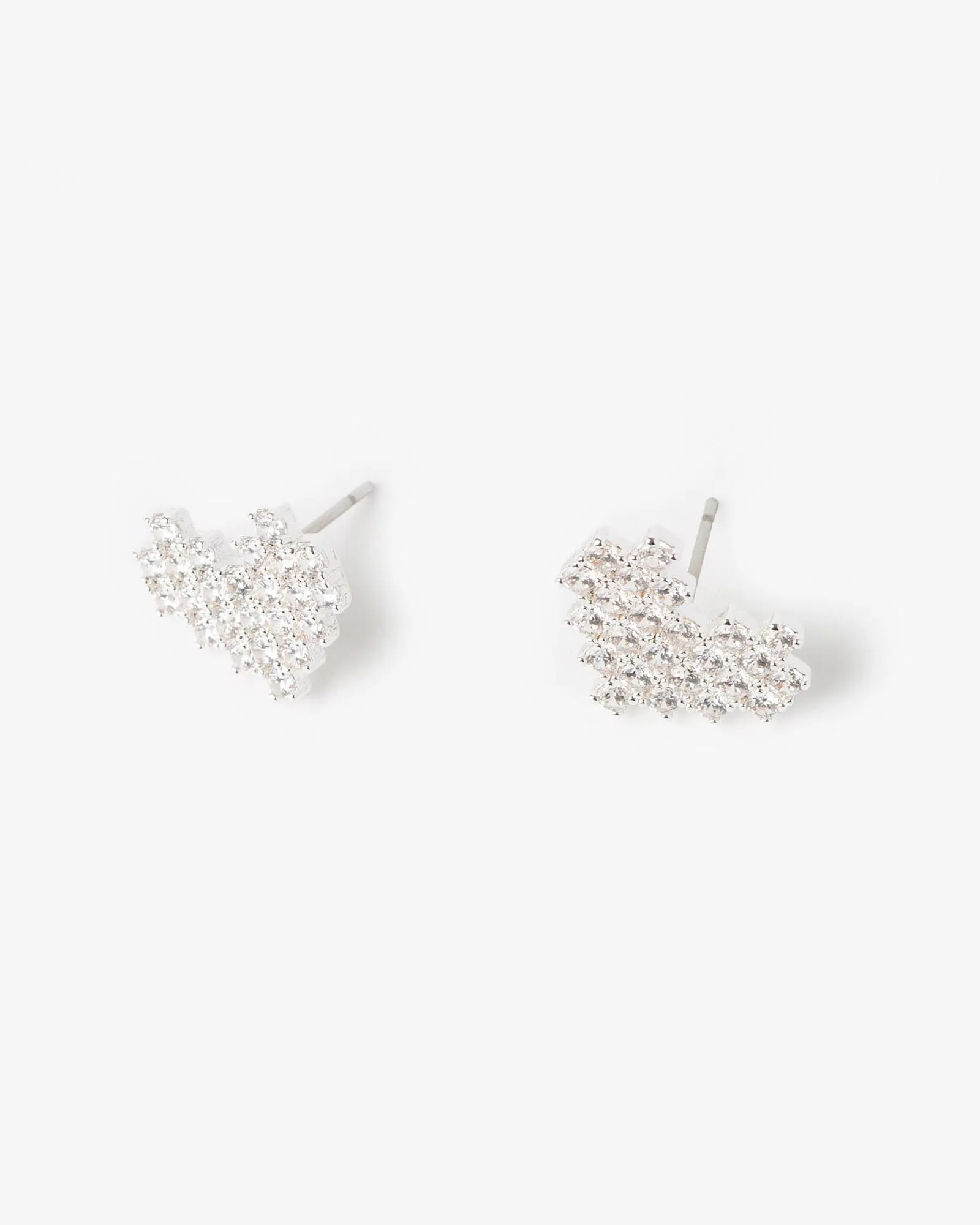 Crystal Heart Stud Earrings sold by Collete Hayman product image thumbnail 3