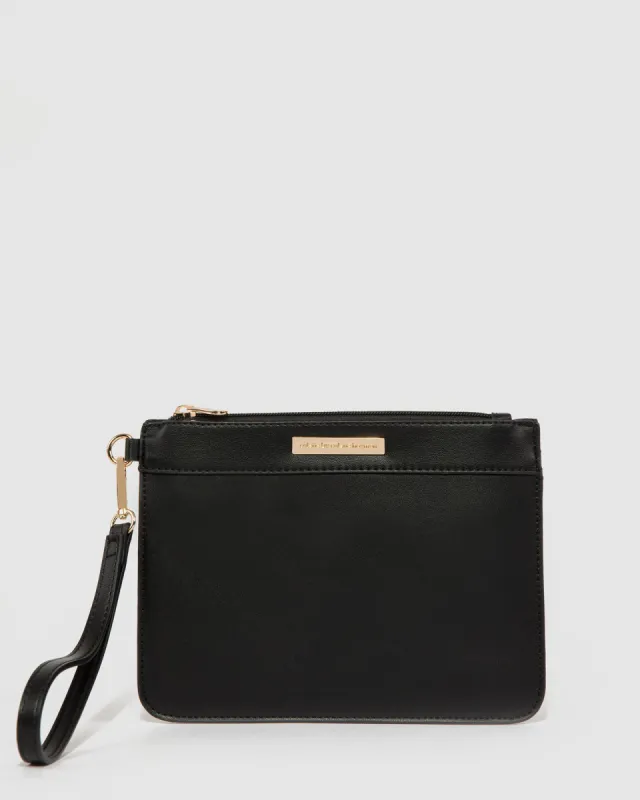 Black Tia Wristlet Clutch Bag sold by Collete Hayman