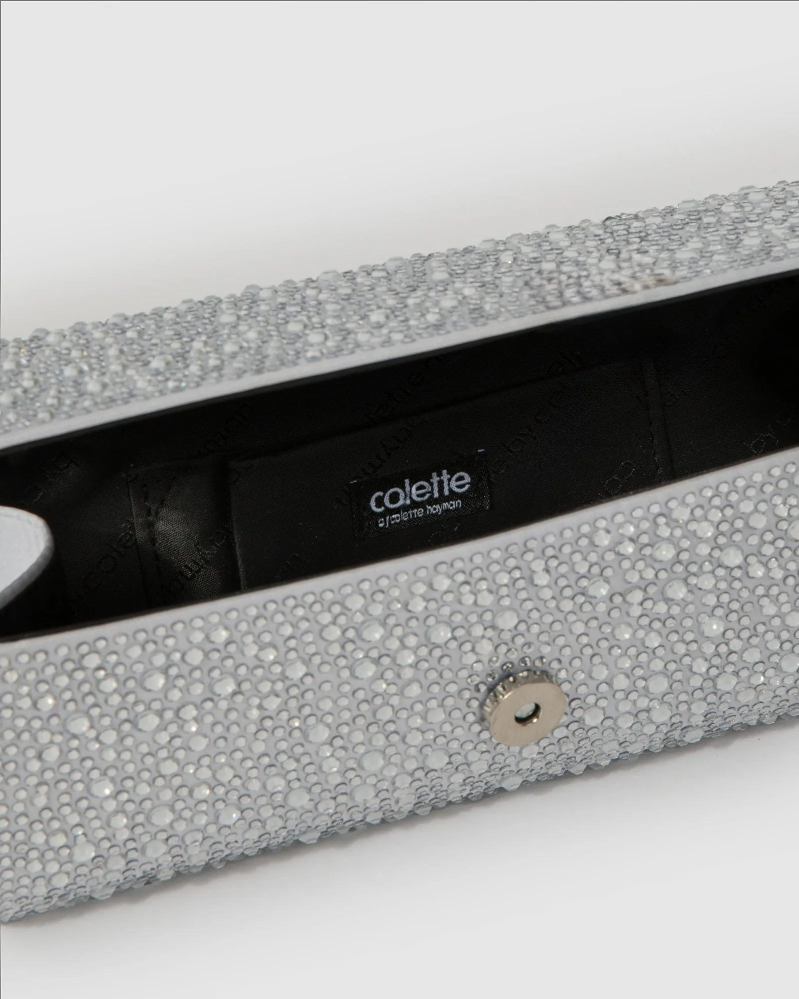 Silver Nolene Crystal Clutch Bag sold by Collete Hayman product image thumbnail 5