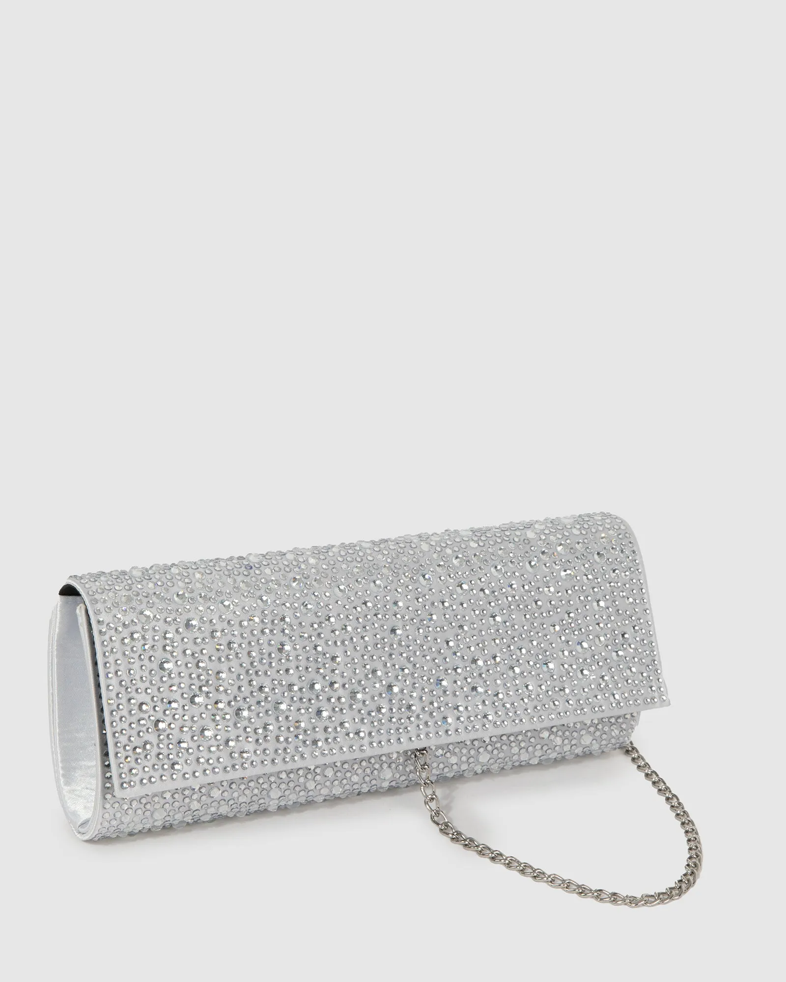 Silver Nolene Crystal Clutch Bag sold by Collete Hayman product image thumbnail 2