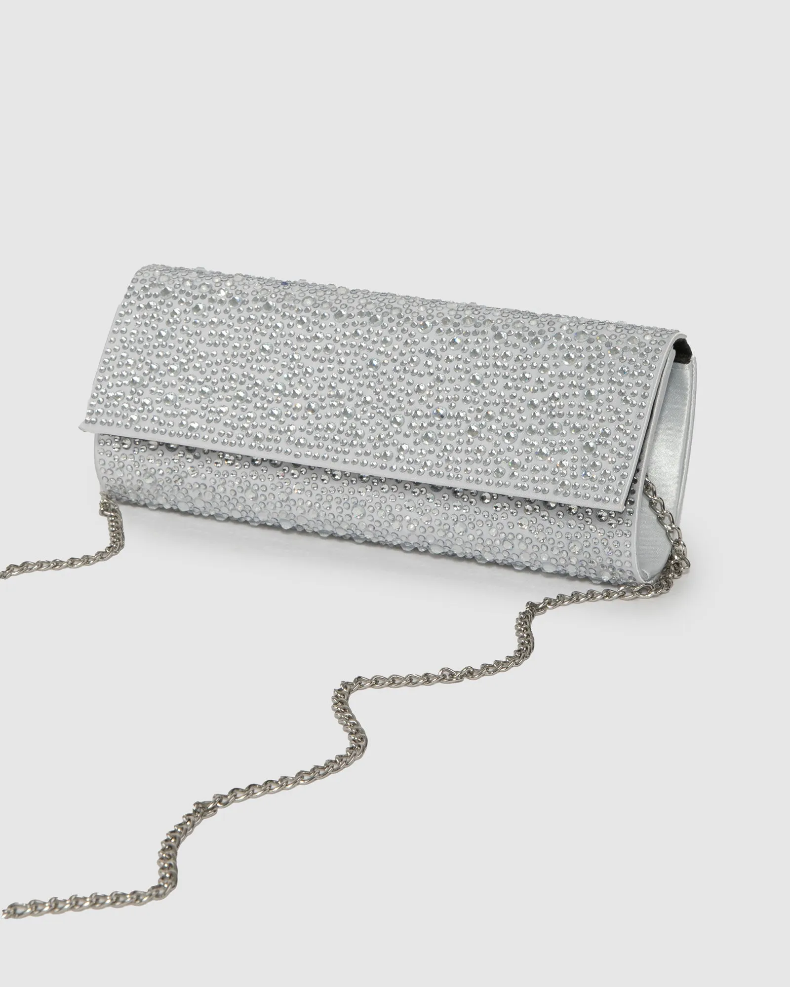 Silver Nolene Crystal Clutch Bag sold by Collete Hayman product image thumbnail 4