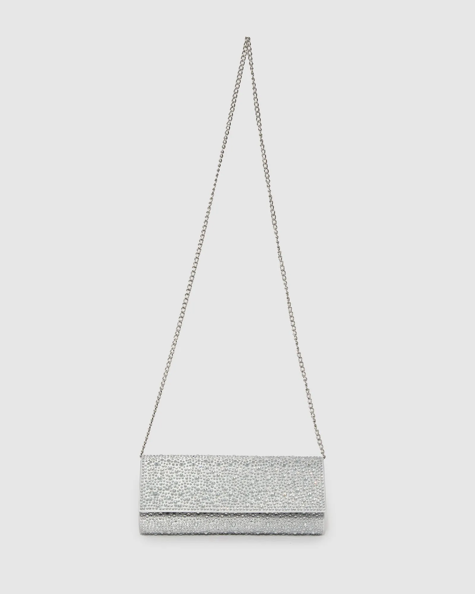 Silver Nolene Crystal Clutch Bag sold by Collete Hayman product image thumbnail 3