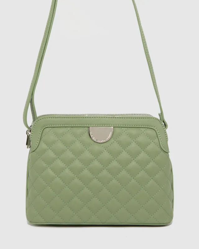Green Joanna Quilt Crossbody Bag sold by Collete Hayman