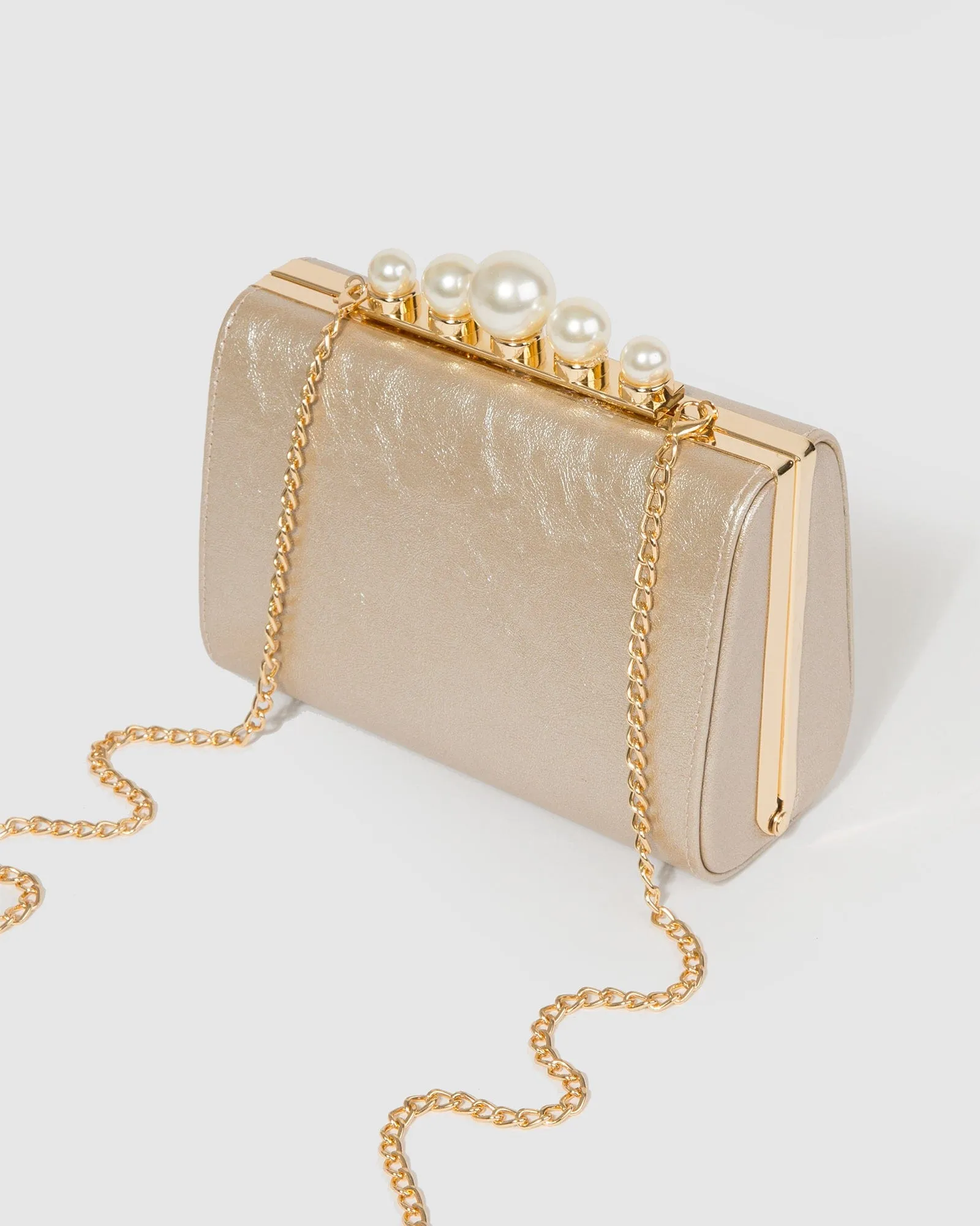 Gold Daphne Pearl Clutch Bag sold by Collete Hayman product image thumbnail 4