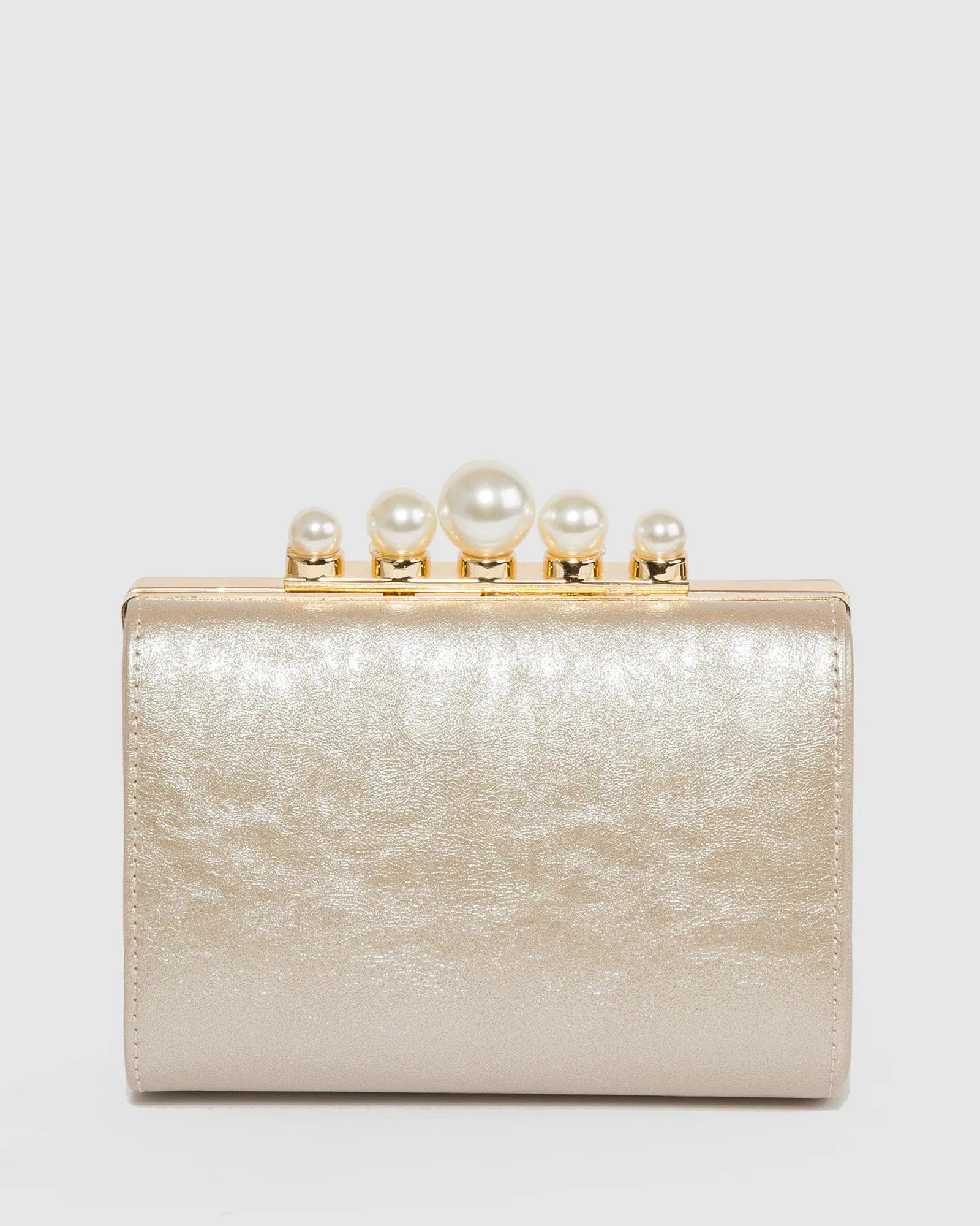 Gold Daphne Pearl Clutch Bag sold by Collete Hayman