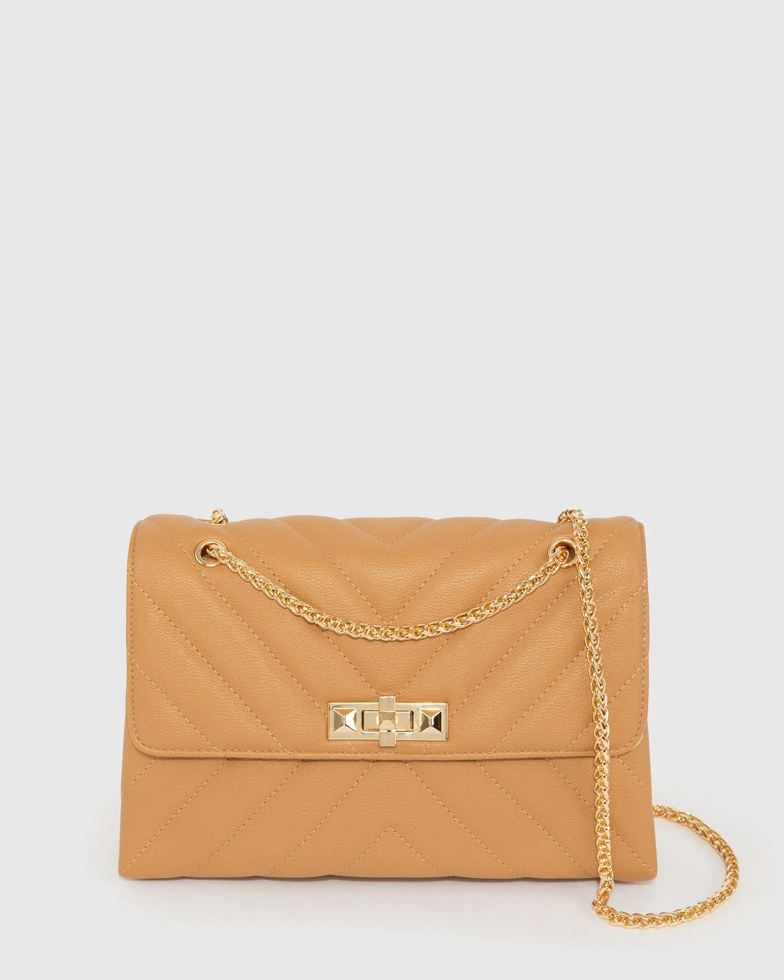 Caramel Zion Arrow Crossbody Bag sold by Collete Hayman