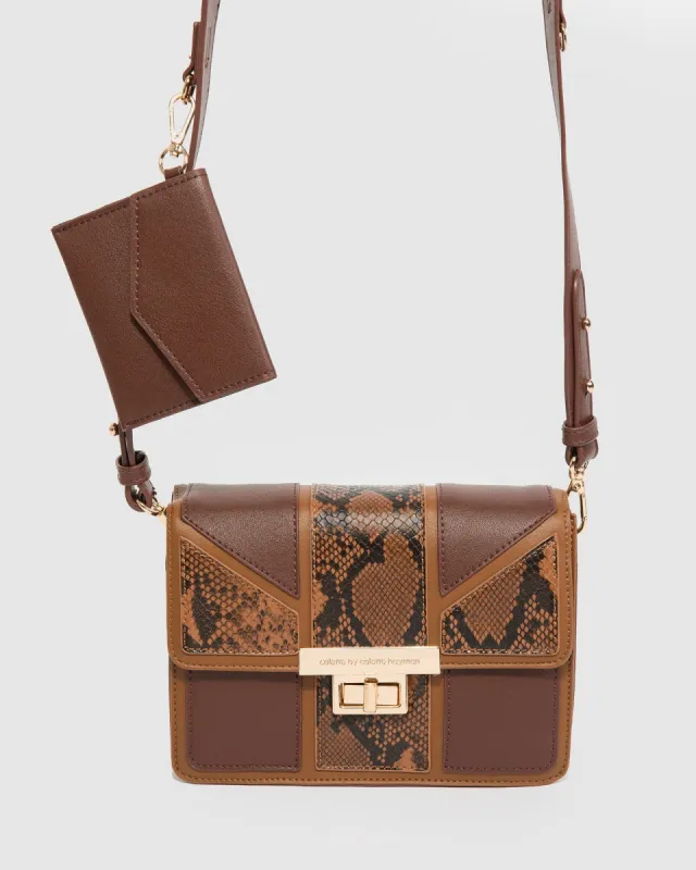 Brown Sierra Panel Crossbody Bag sold by Collete Hayman