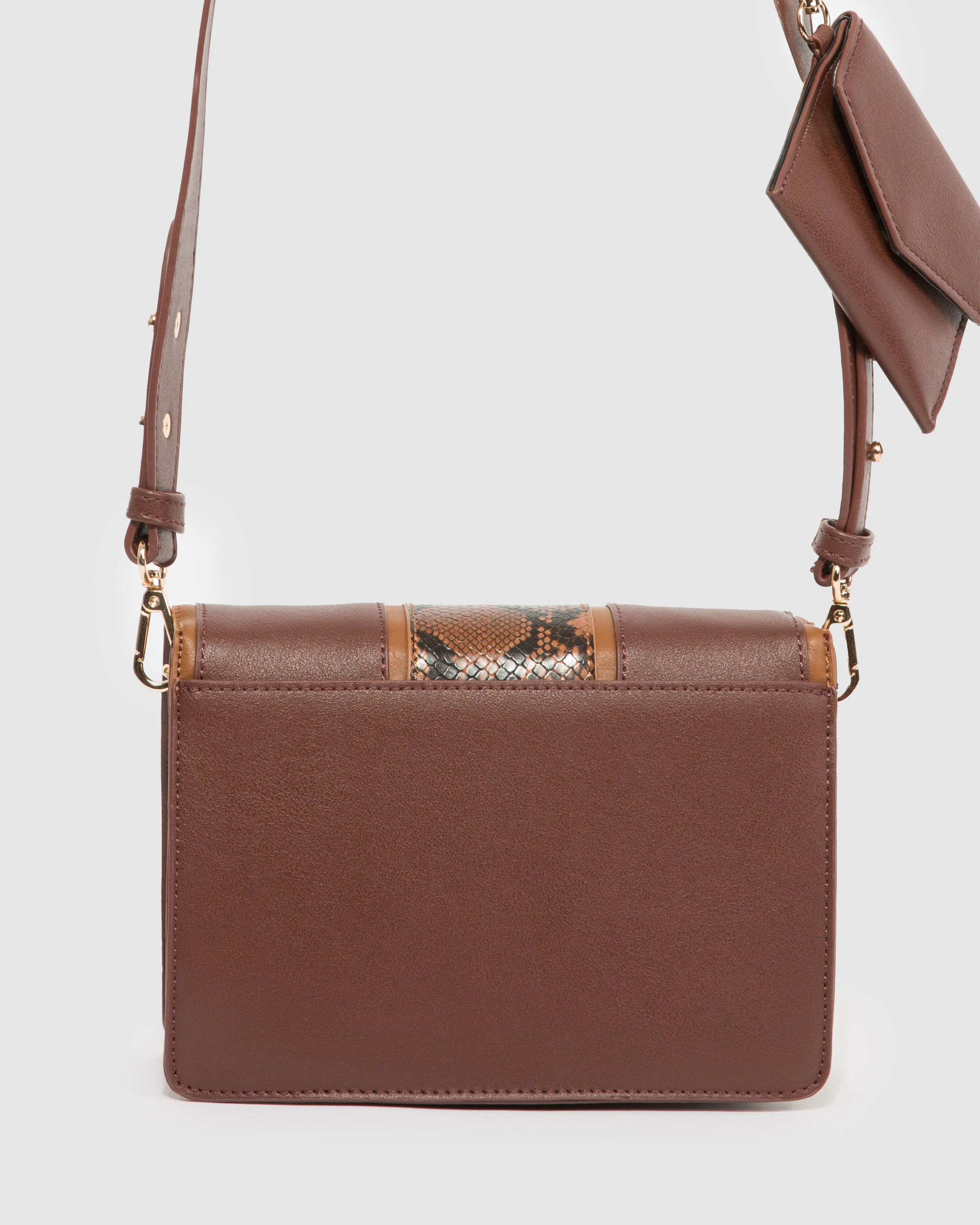 Brown Sierra Panel Crossbody Bag sold by Collete Hayman product image thumbnail 4