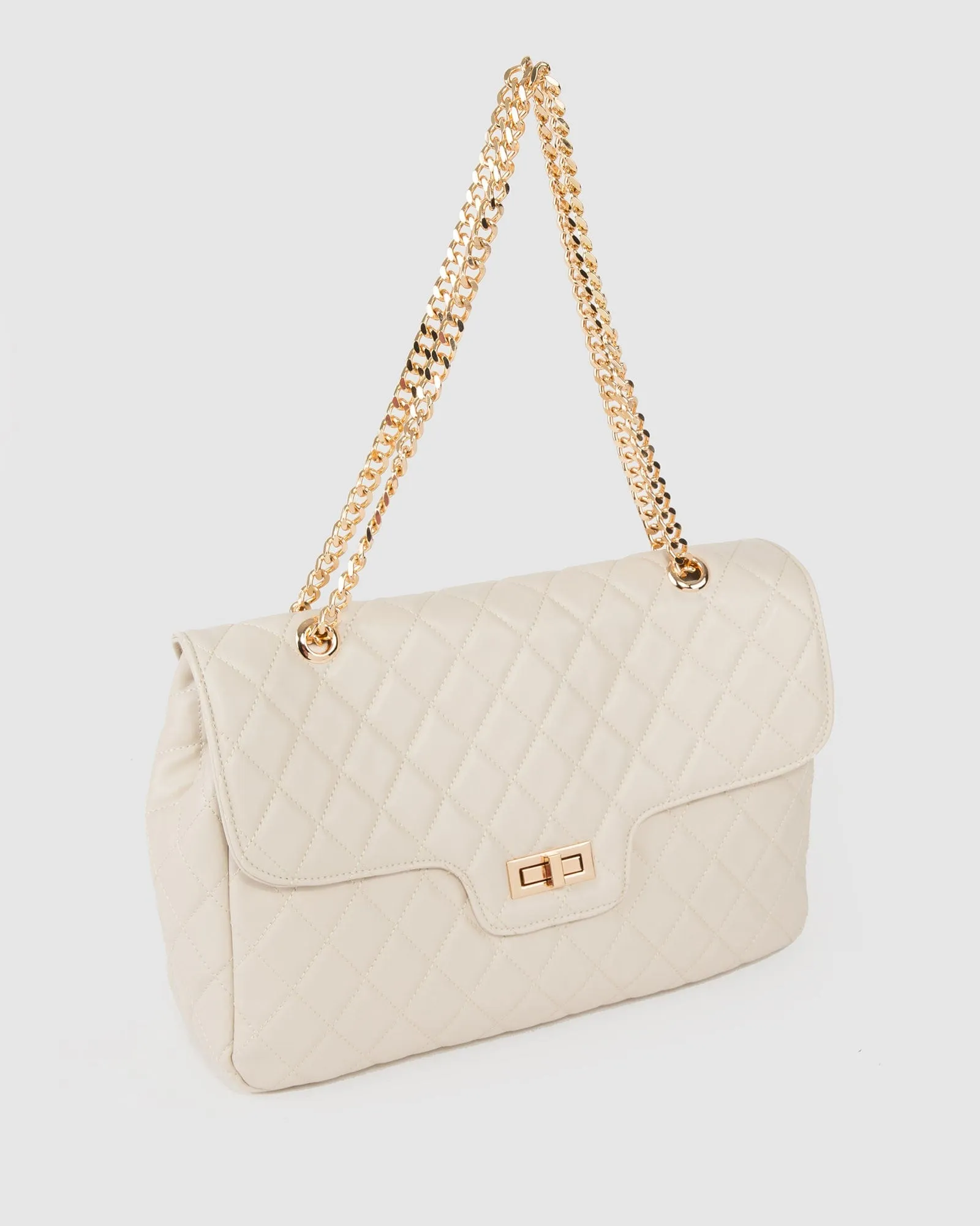 Ivory Gina Quilt Large Crossbody Bag sold by Collete Hayman product image thumbnail 2