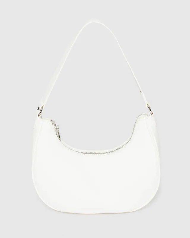 White Jasmin Crescent Bag sold by Collete Hayman