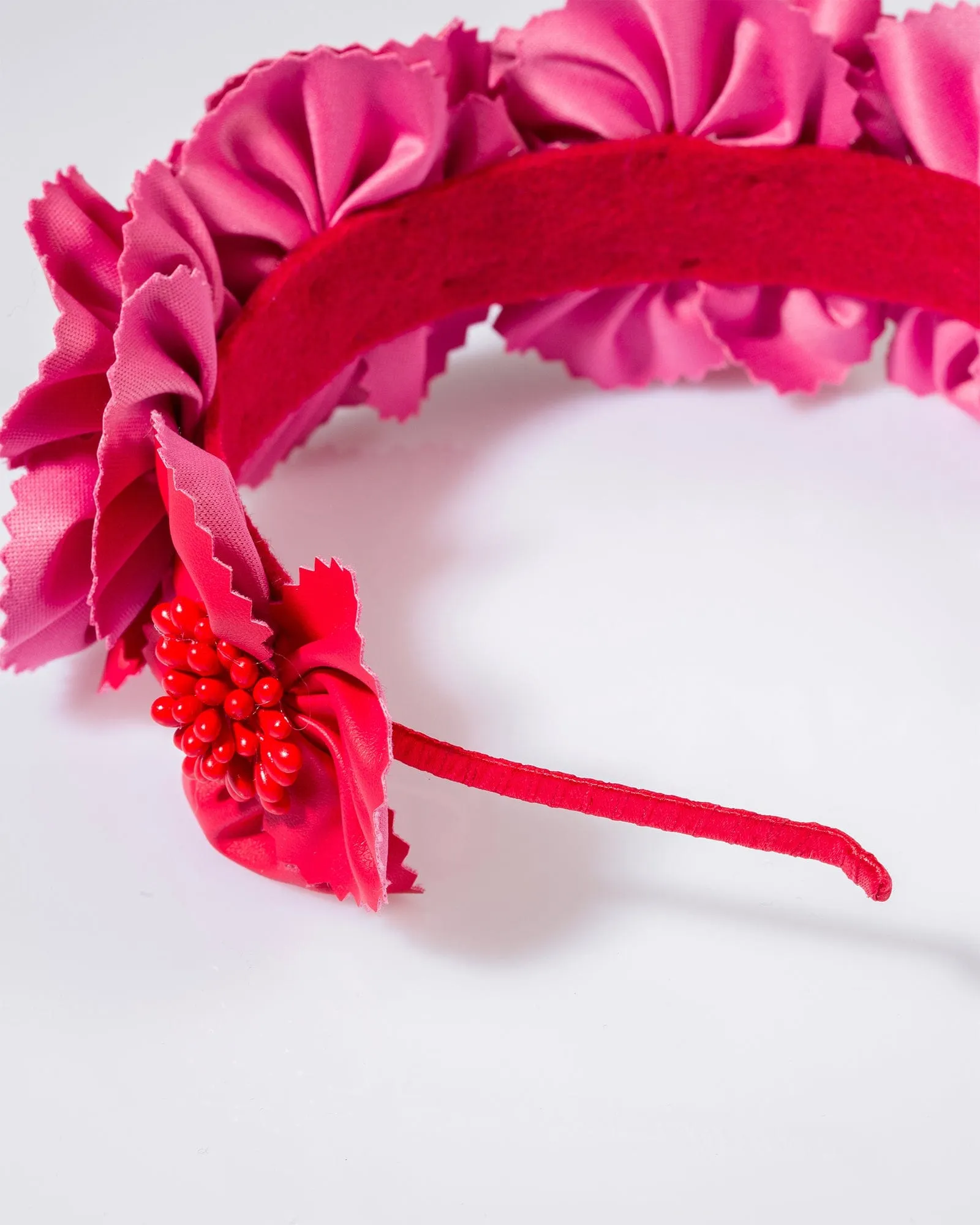 Red Flower Beaded Detail Fascinator sold by Collete Hayman product image thumbnail 2
