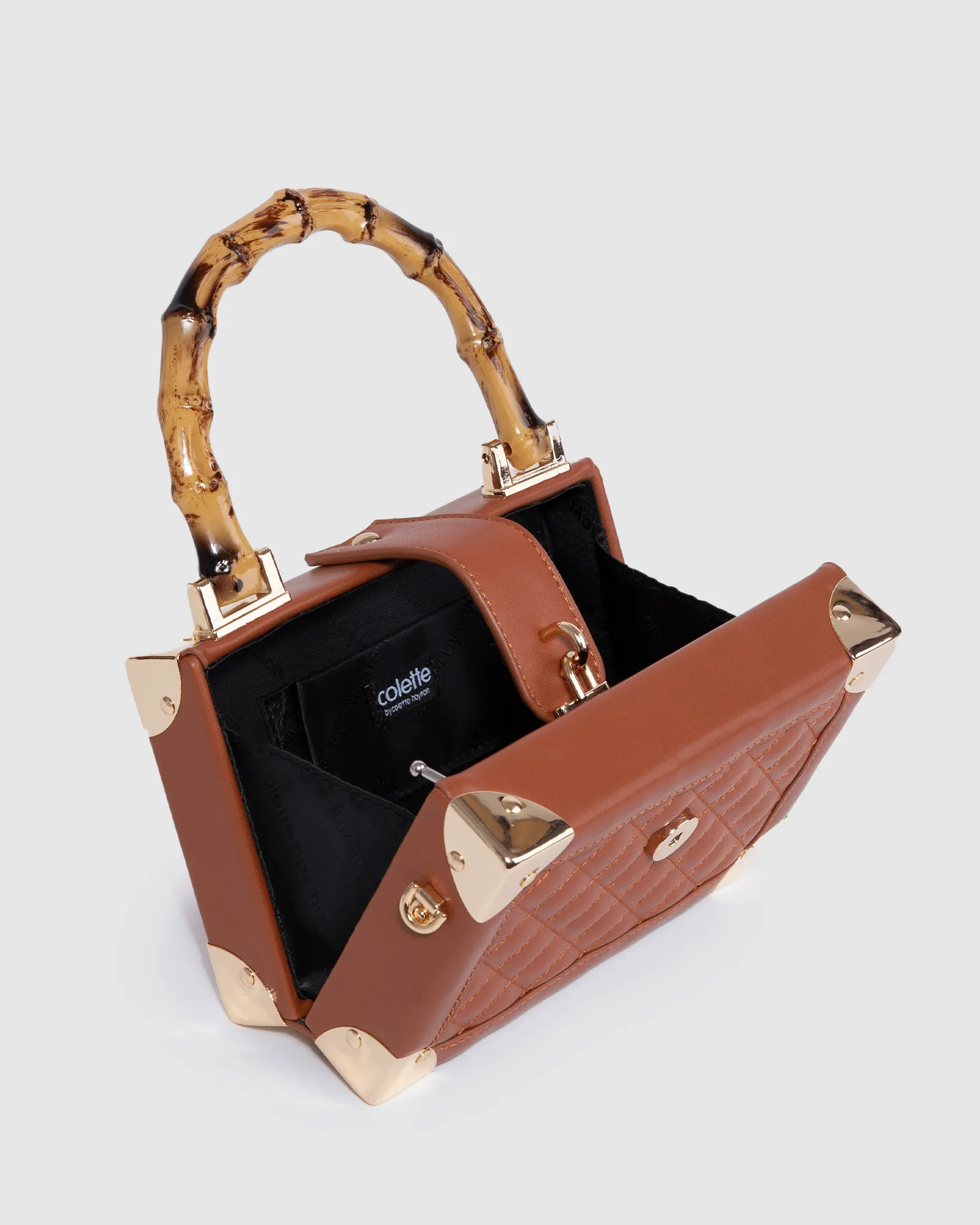 Tan Kendall Bamboo Trunk Bag sold by Collete Hayman product image thumbnail 4