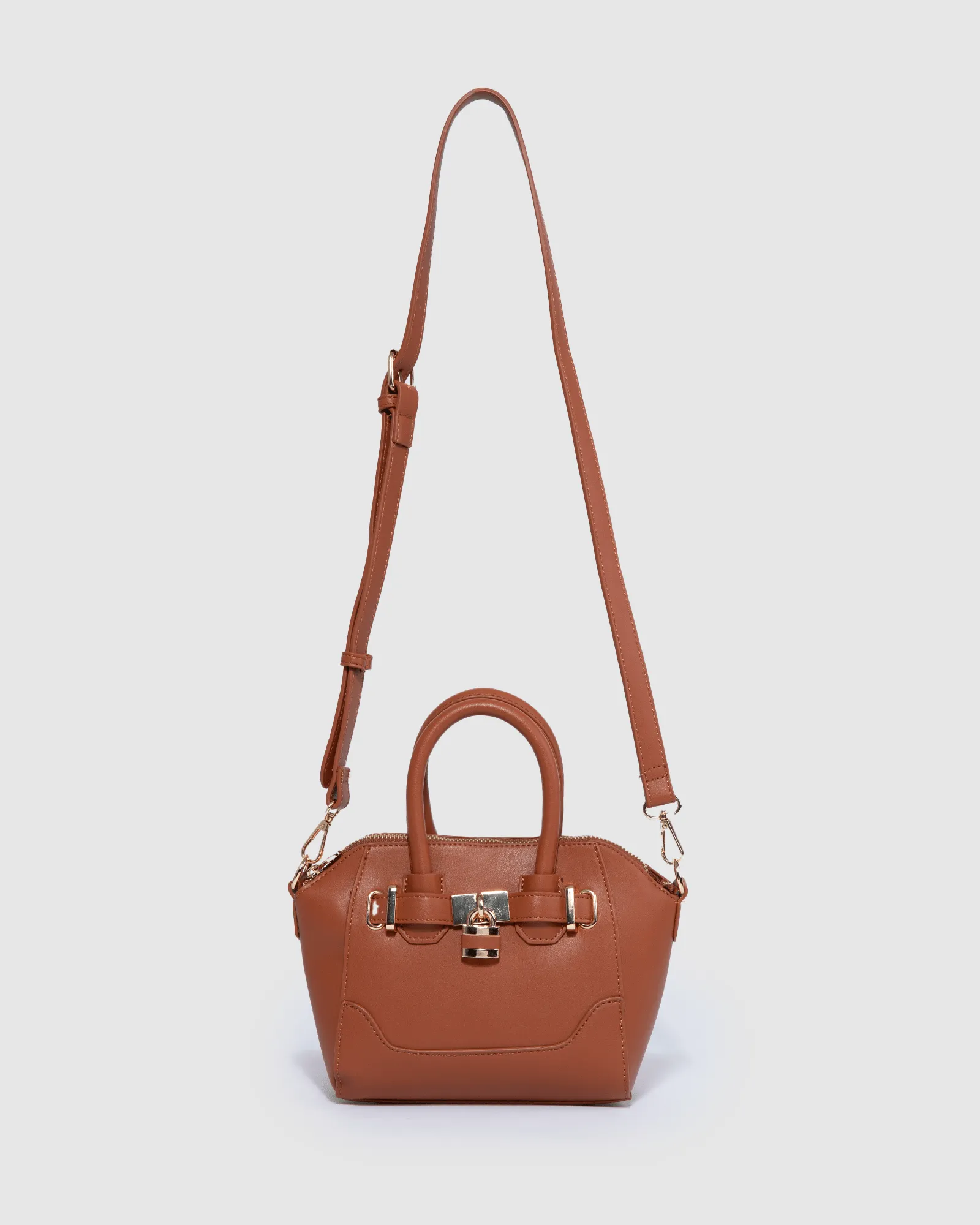 Tan Frankie Mini Lock Tote Bag sold by Collete Hayman product image thumbnail 2