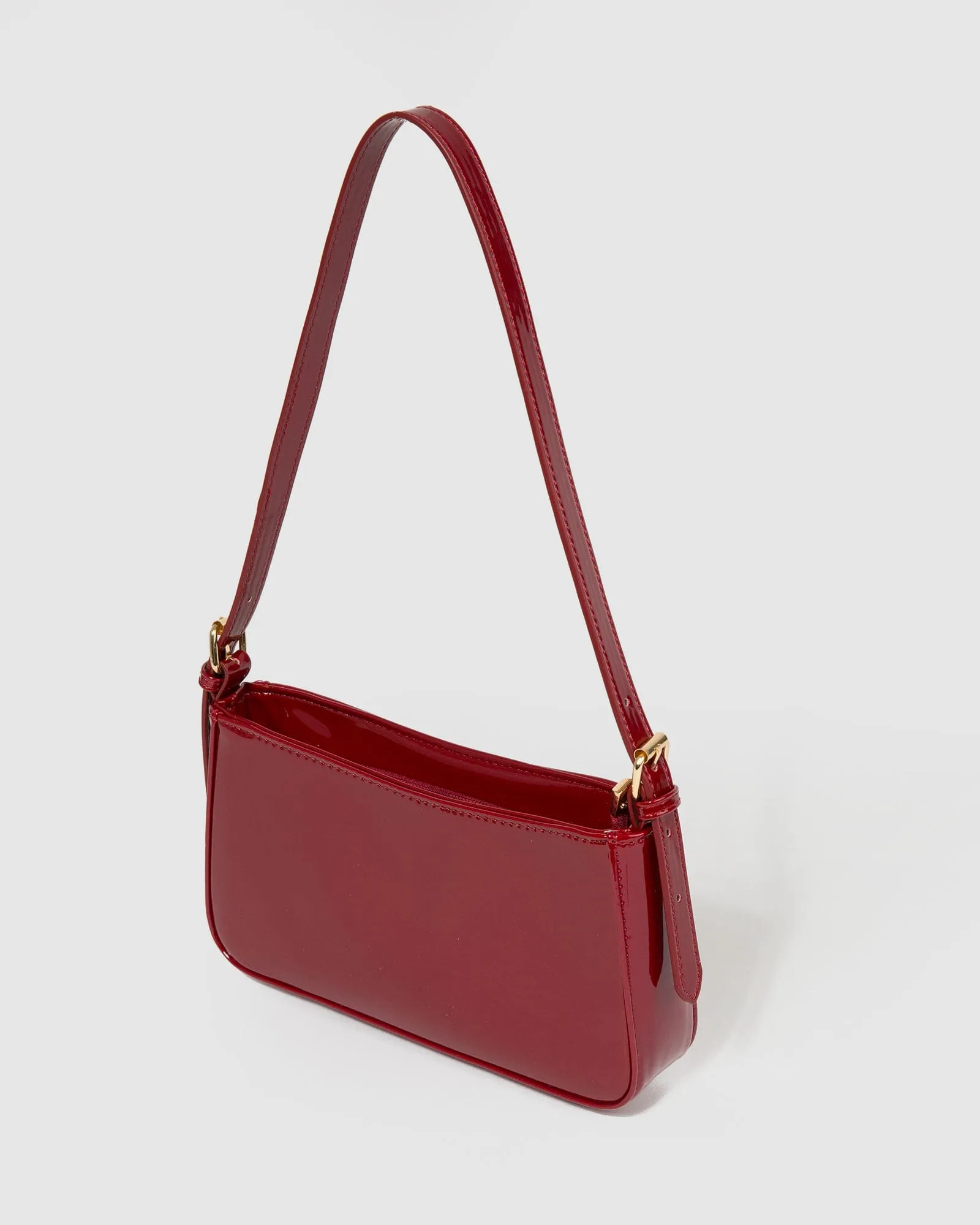 Cherry Red Frankie Buckle Strap Shoulder Bag sold by Collete Hayman product image thumbnail 4