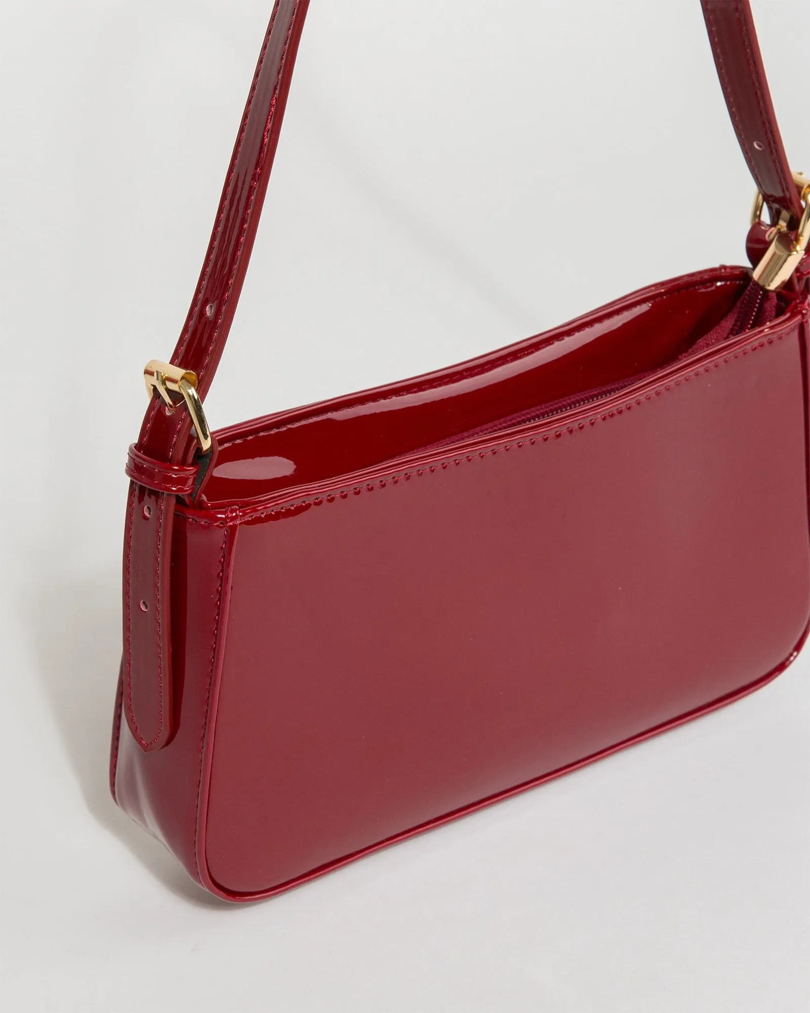 Cherry Red Frankie Buckle Strap Shoulder Bag sold by Collete Hayman product image thumbnail 2
