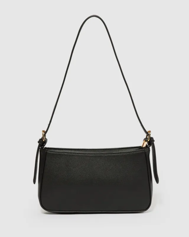Black Frankie Buckle Strap Shoulder Bag sold by Collete Hayman