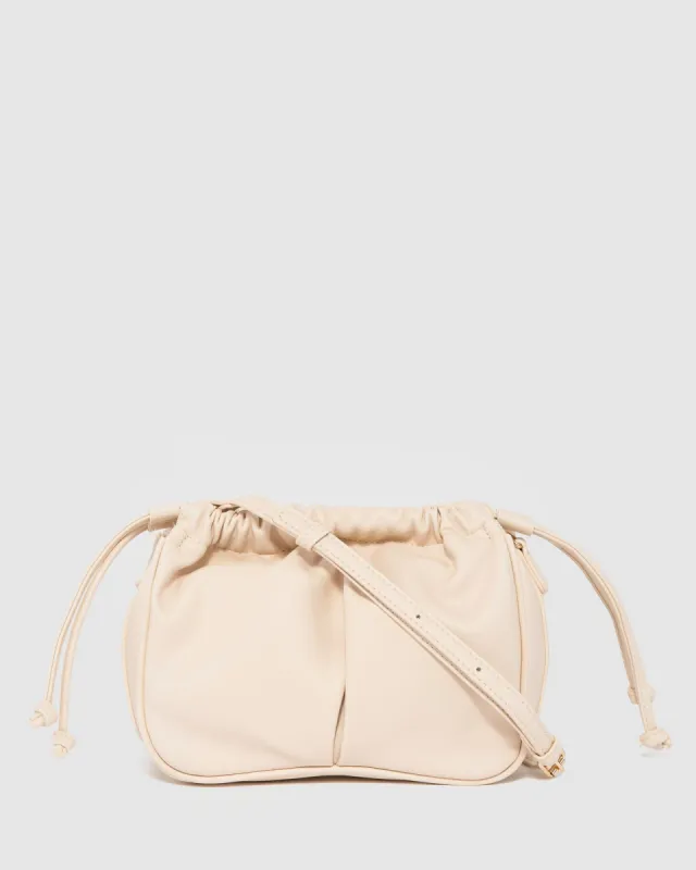 Ivory Isobel Drawstring Pouch Bag sold by Collete Hayman