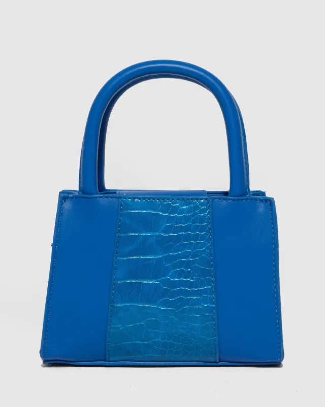 Blue Philippa Mini Panel Tote Bag sold by Collete Hayman