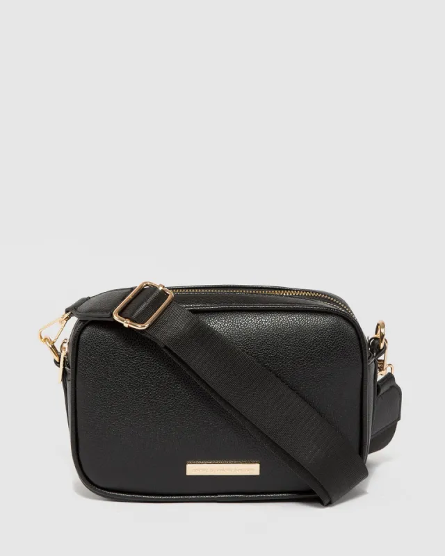 Black Selina Webbing Strap Crossbody Bag sold by Collete Hayman