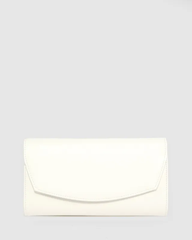 White Sammi Evening Clutch Bag sold by Collete Hayman