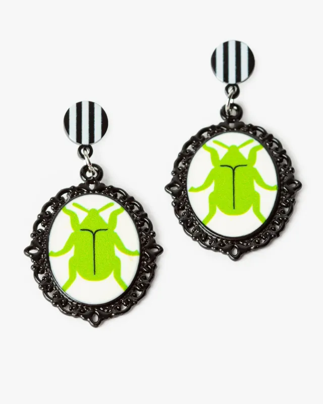 Multi Colour Beetle Drop Earrings sold by Collete Hayman