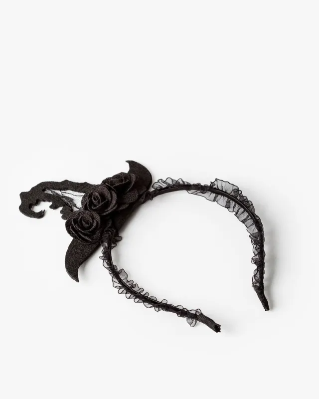Black Lace Witch Hat Headband sold by Collete Hayman