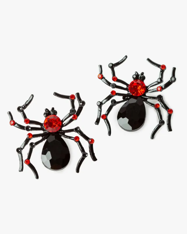 Black Red Back Spider Earrings sold by Collete Hayman