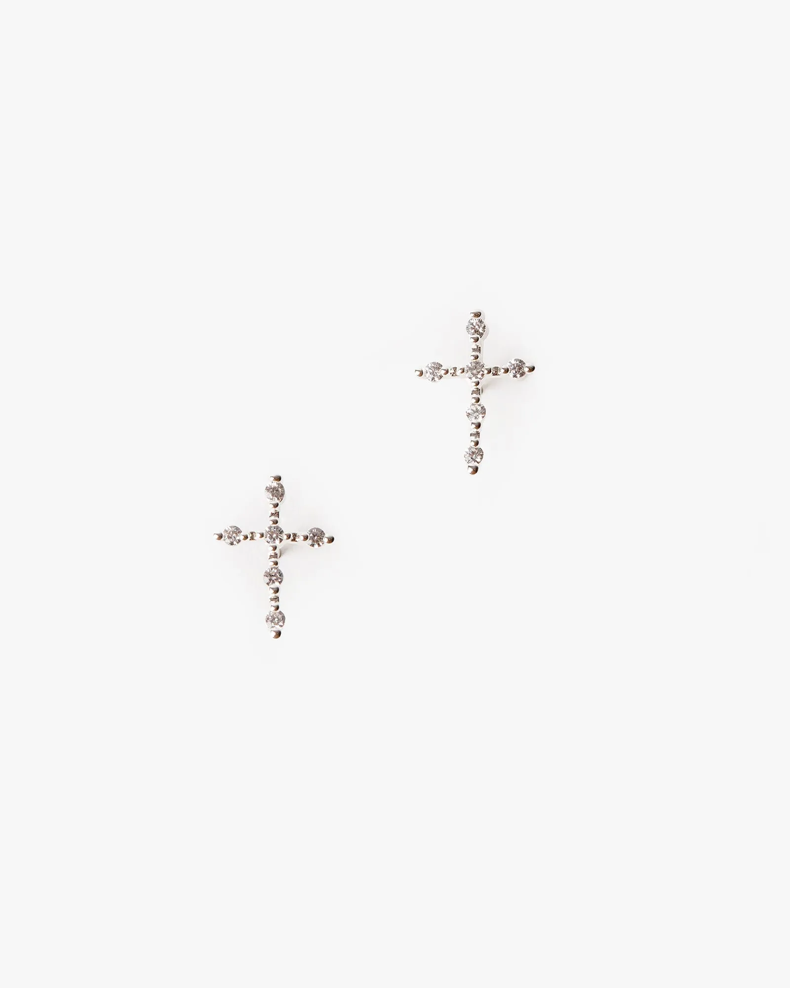 Crystal Cross Stud Earrings sold by Collete Hayman