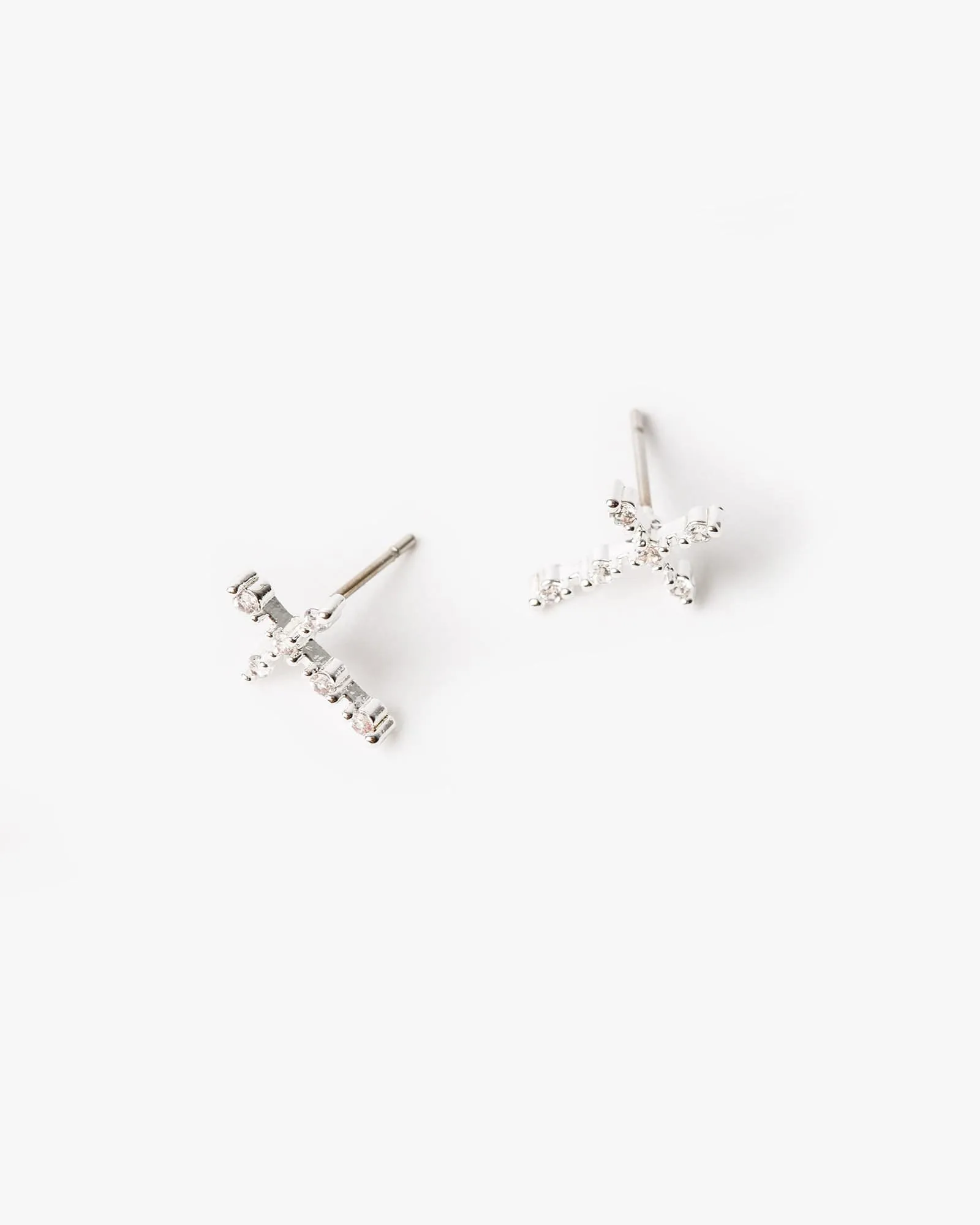 Crystal Cross Stud Earrings sold by Collete Hayman product image thumbnail 2