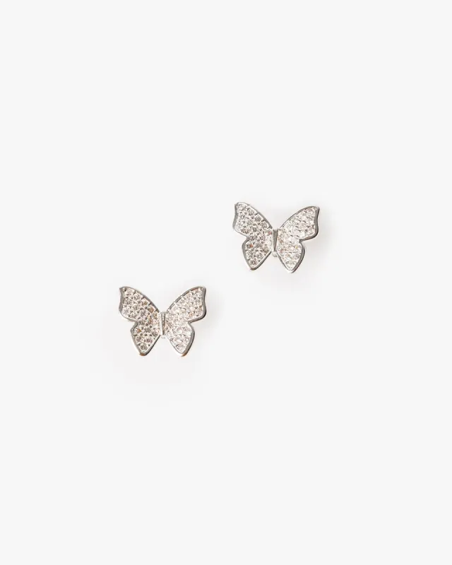 Crystal Butterfly Stud Earrings sold by Collete Hayman