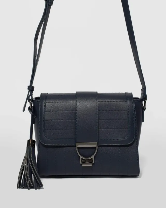 Navy Blue Dianna Crossbody Bag sold by Collete Hayman