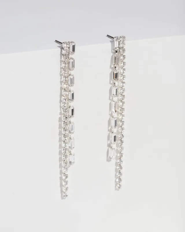Crystal Double Row Drop Earrings sold by Collete Hayman