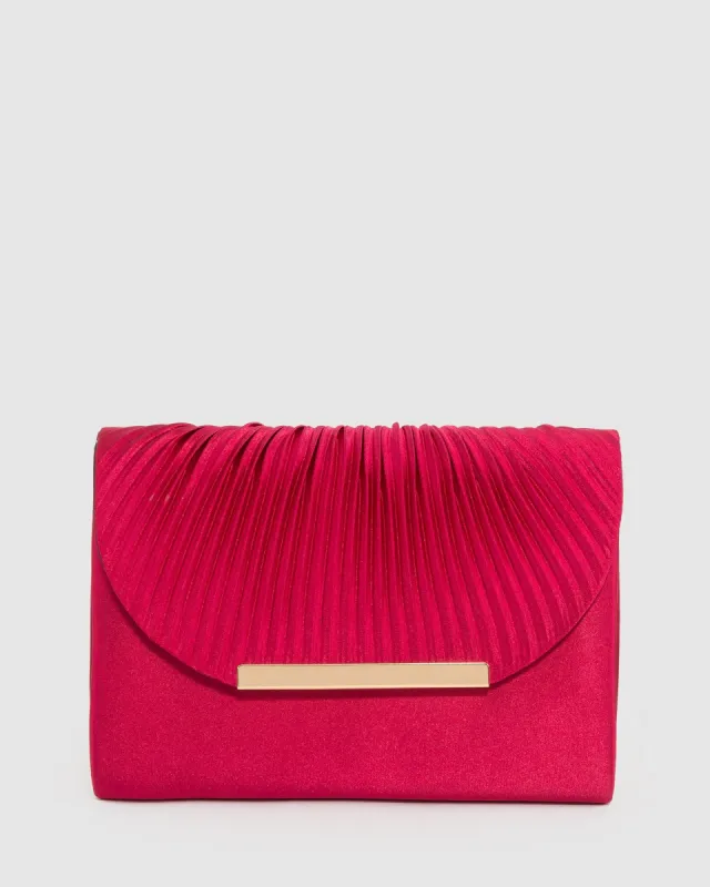 Red Luna Flap Over Clutch Bag sold by Collete Hayman