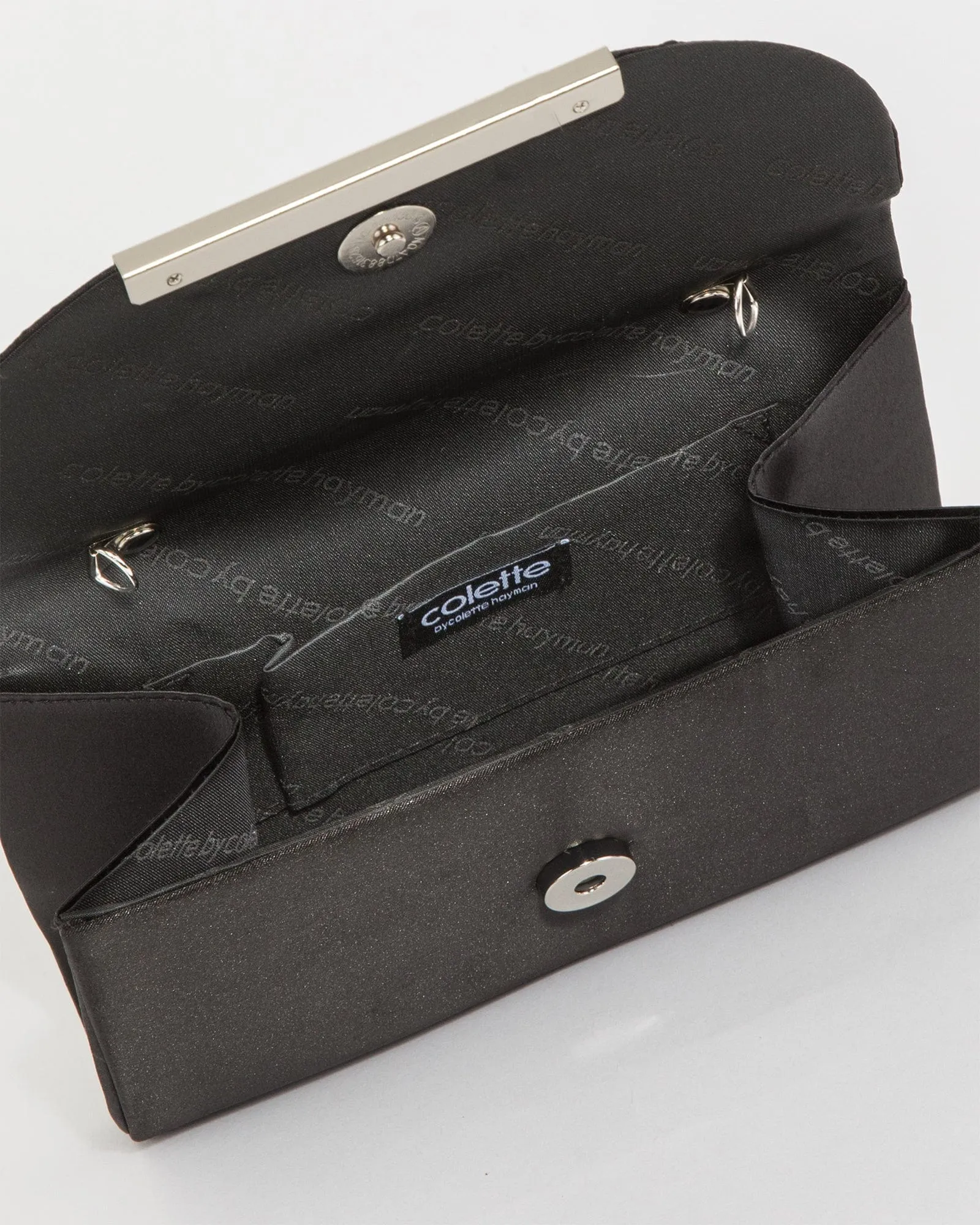 Black Luna Flap Over Clutch Bag sold by Collete Hayman product image thumbnail 5