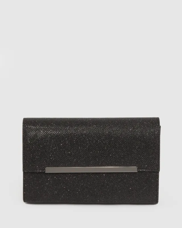 Black Harriet Clutch Bag sold by Collete Hayman