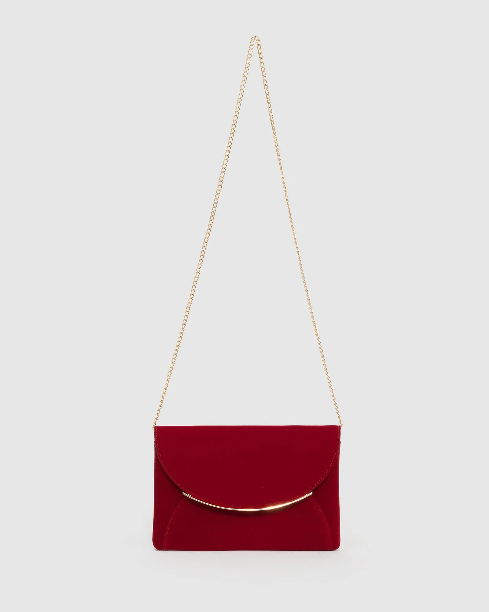 Red Dalila Envelope Clutch Bag sold by Collete Hayman product image thumbnail 3