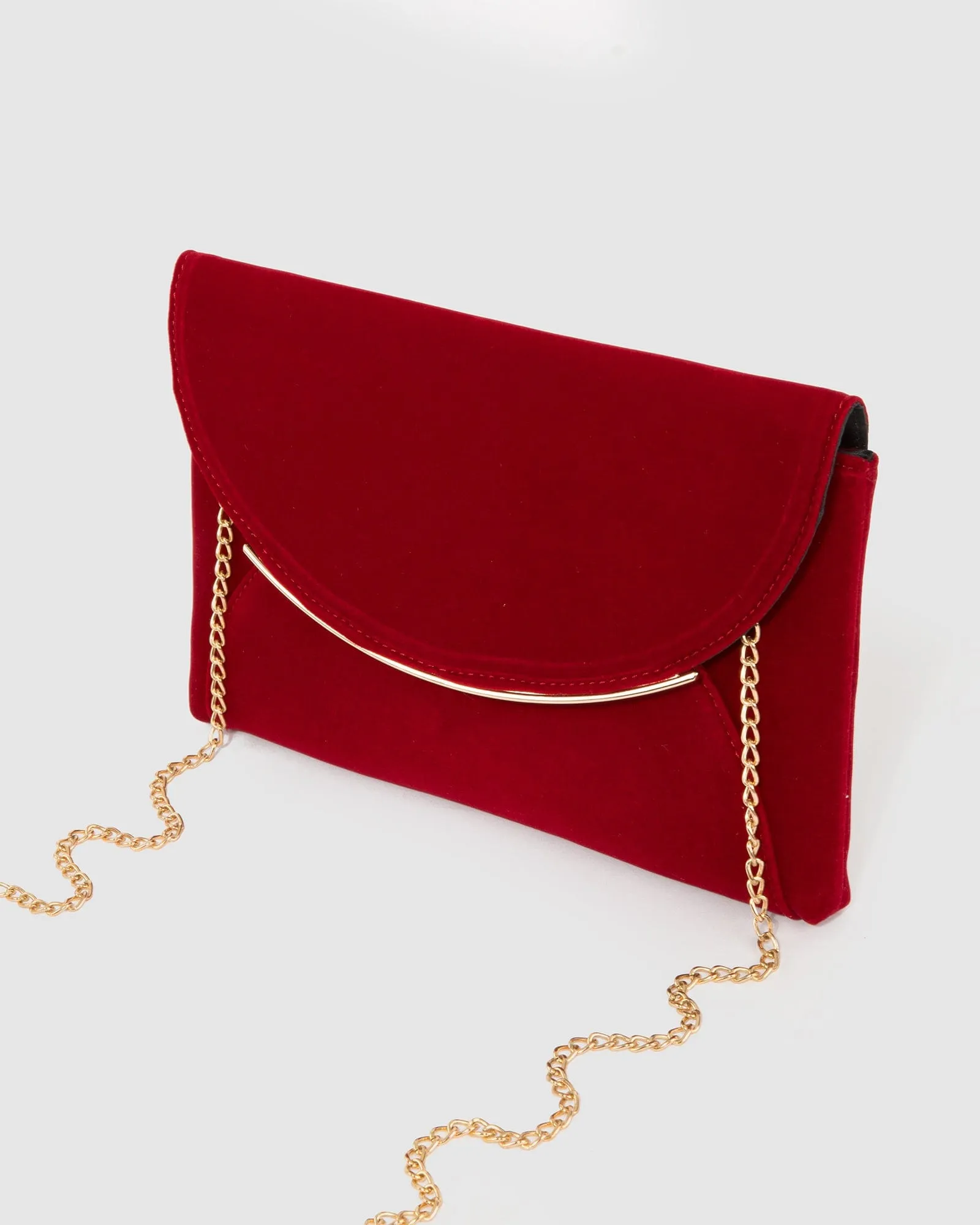 Red Dalila Envelope Clutch Bag sold by Collete Hayman product image thumbnail 4
