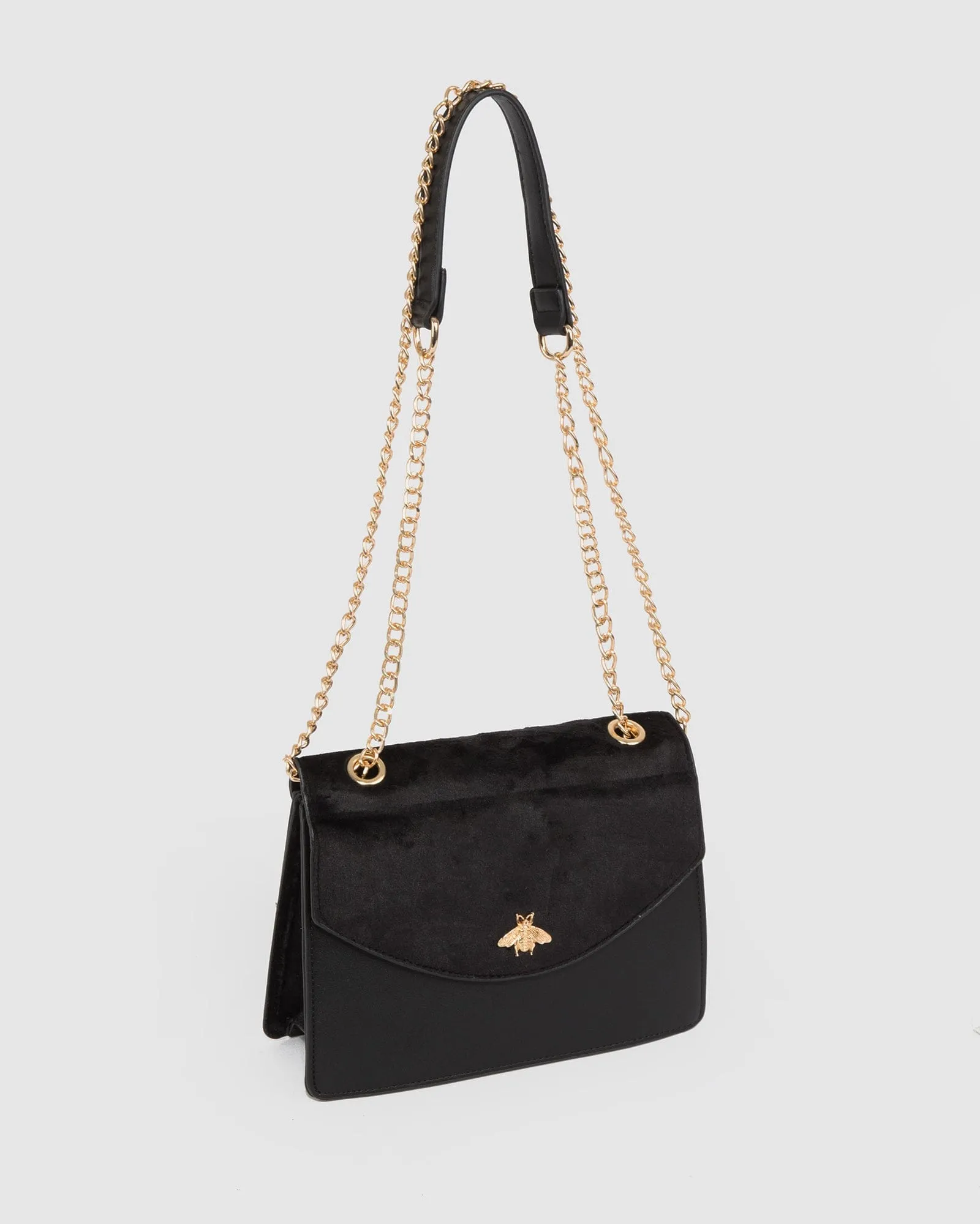 Black Libby Suede Bee Crossbody Bag sold by Collete Hayman product image thumbnail 2