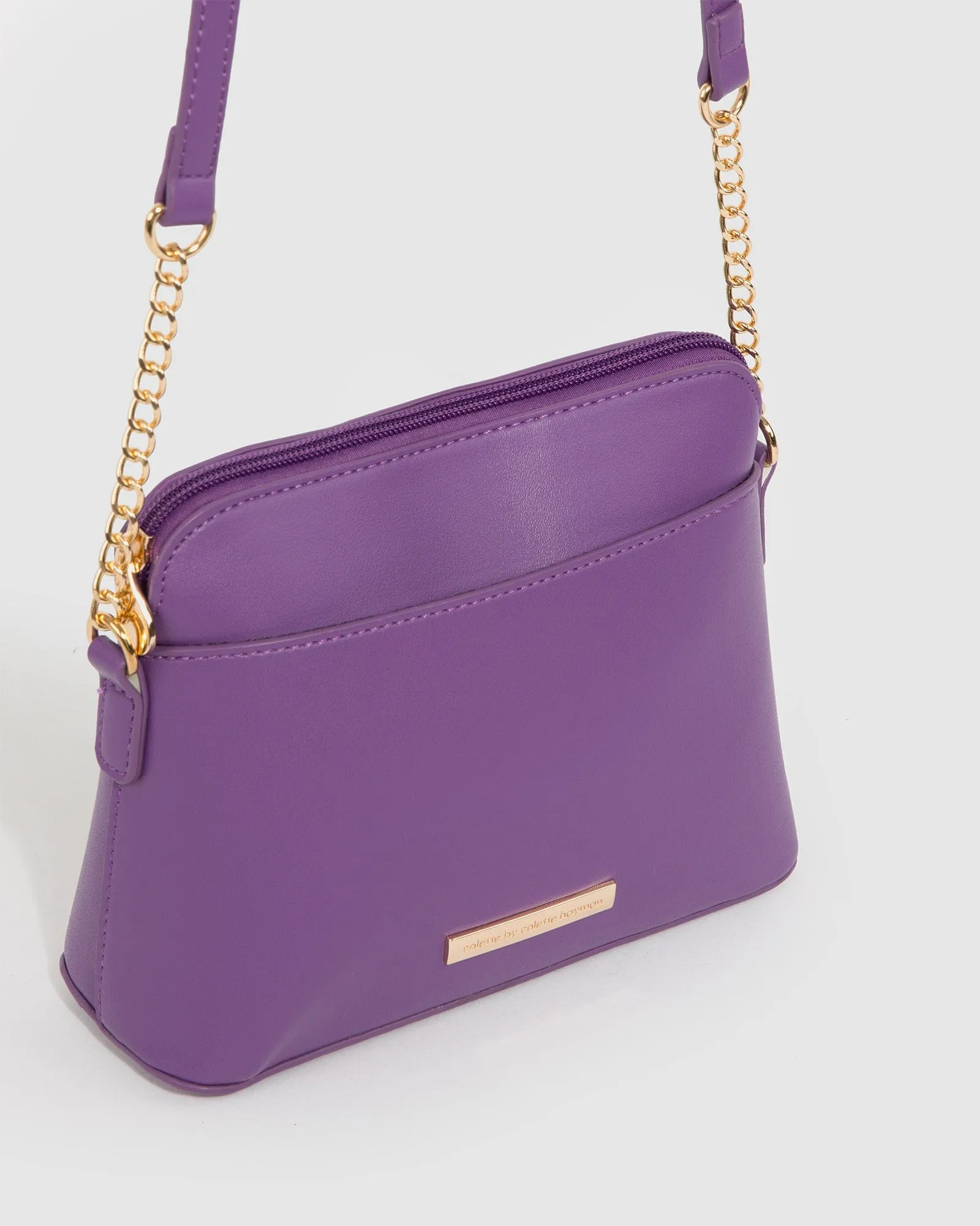 Purple Karen Plate Crossbody Bag sold by Collete Hayman product image thumbnail 2