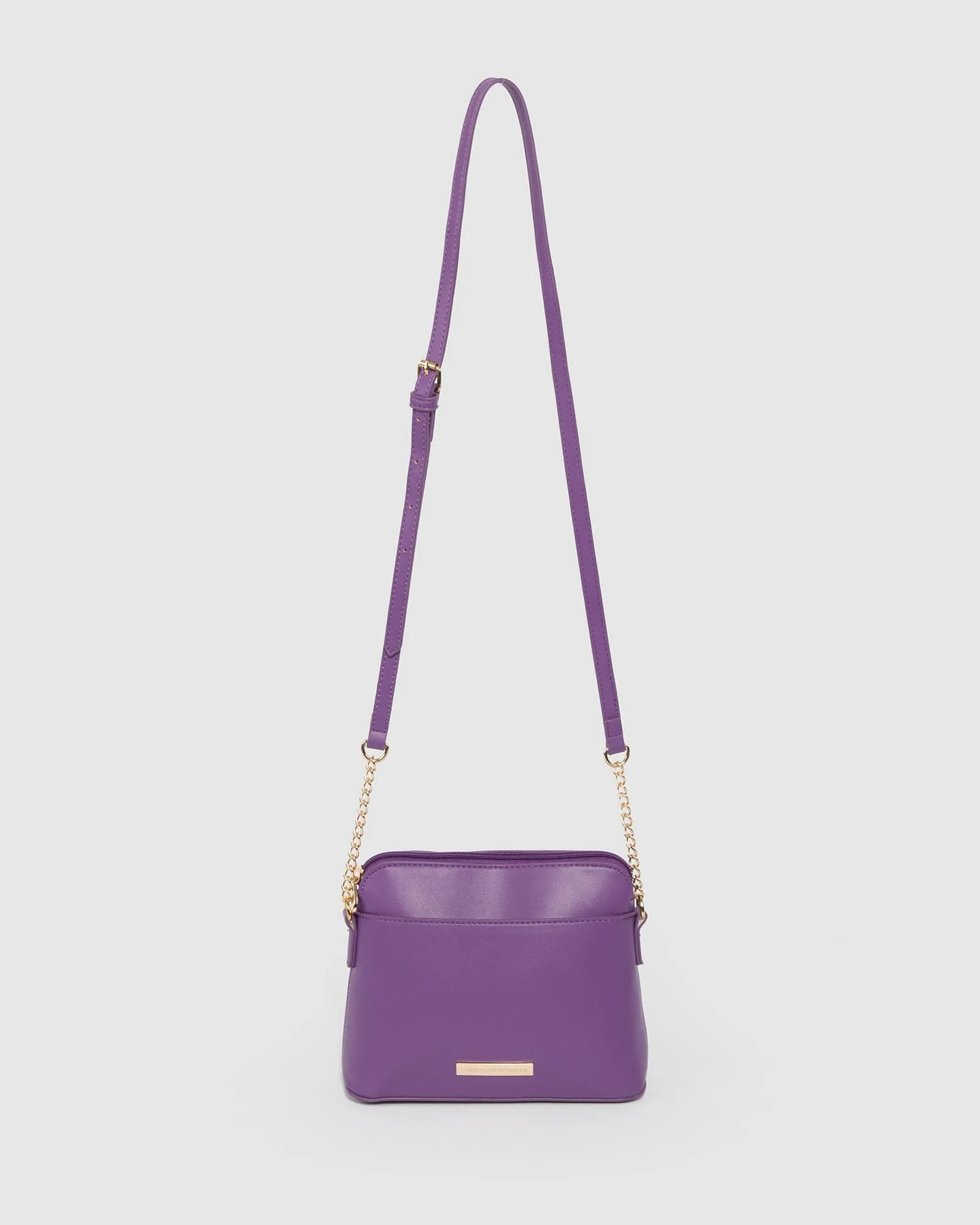Purple Karen Plate Crossbody Bag sold by Collete Hayman product image thumbnail 3