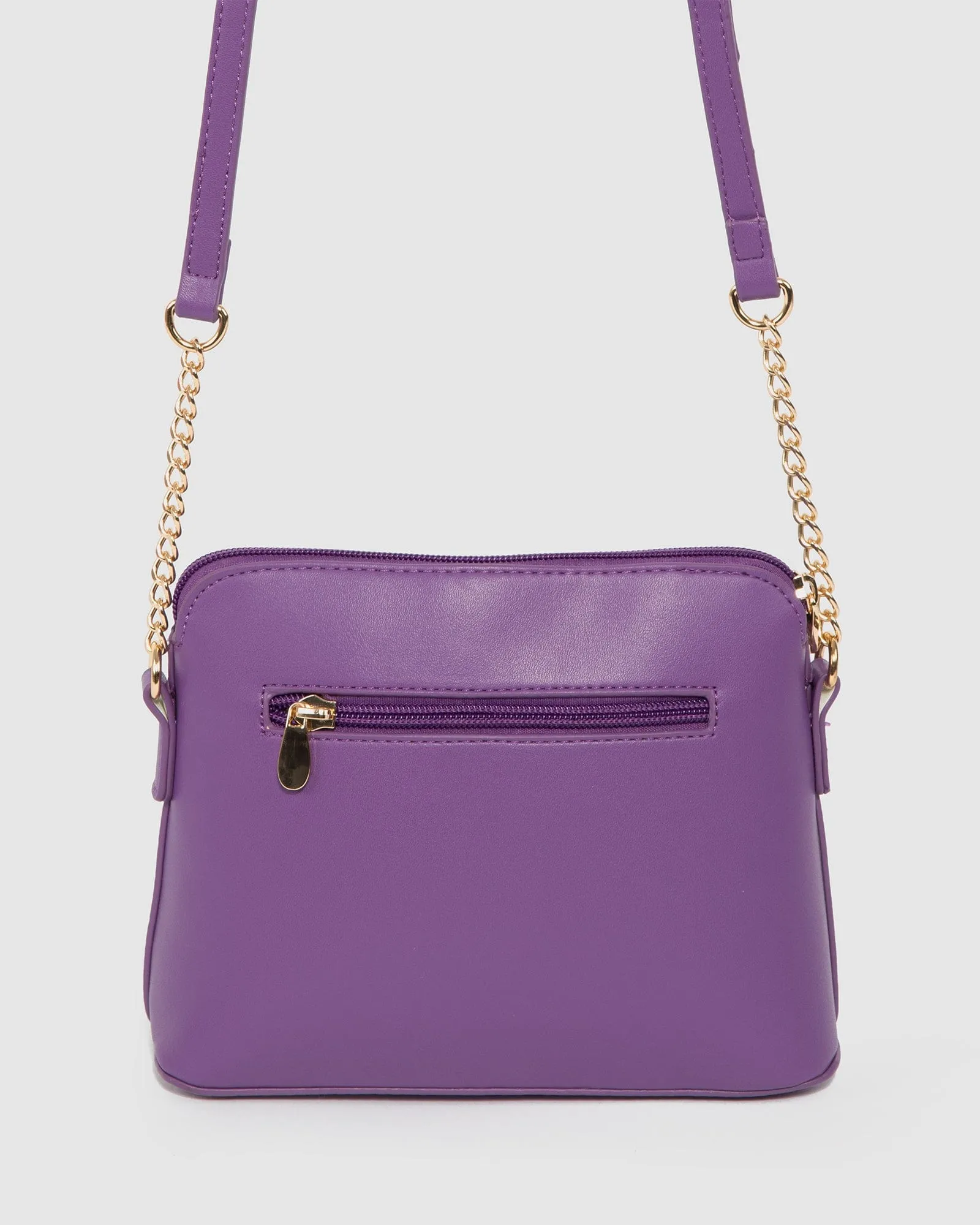 Purple Karen Plate Crossbody Bag sold by Collete Hayman product image thumbnail 4