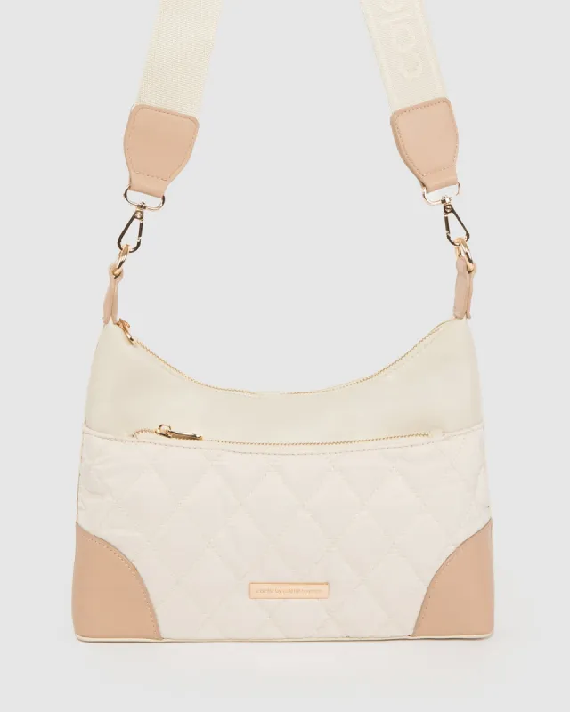 Ivory Jess Quilt Crossbody Bag sold by Collete Hayman
