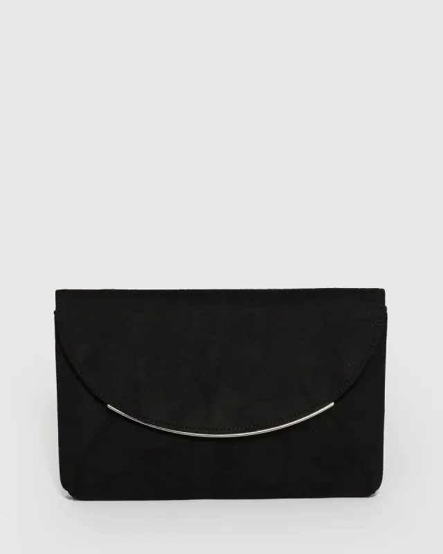 Black Dalila Envelope Clutch Bag sold by Collete Hayman