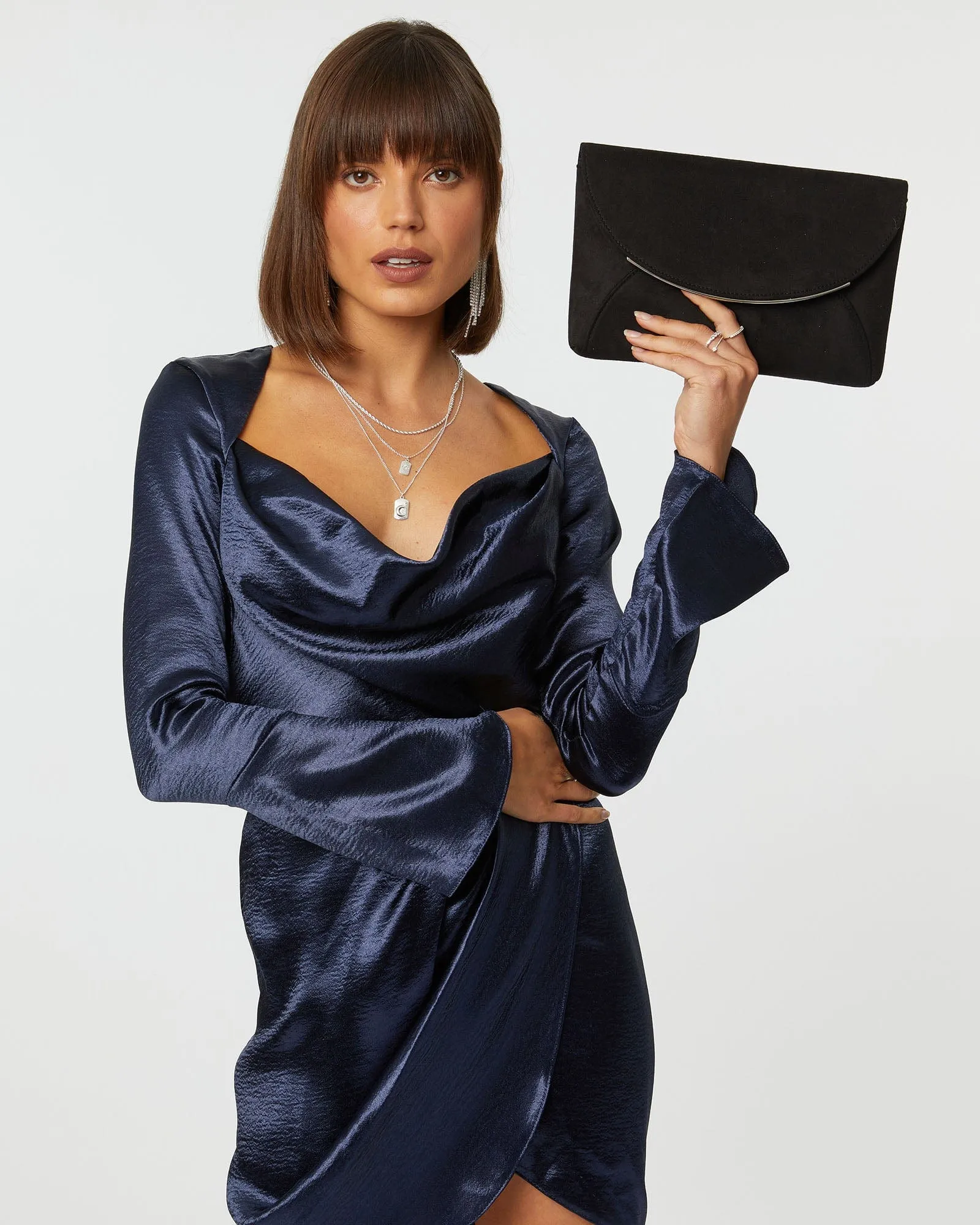 Black Dalila Envelope Clutch Bag sold by Collete Hayman product image thumbnail 3
